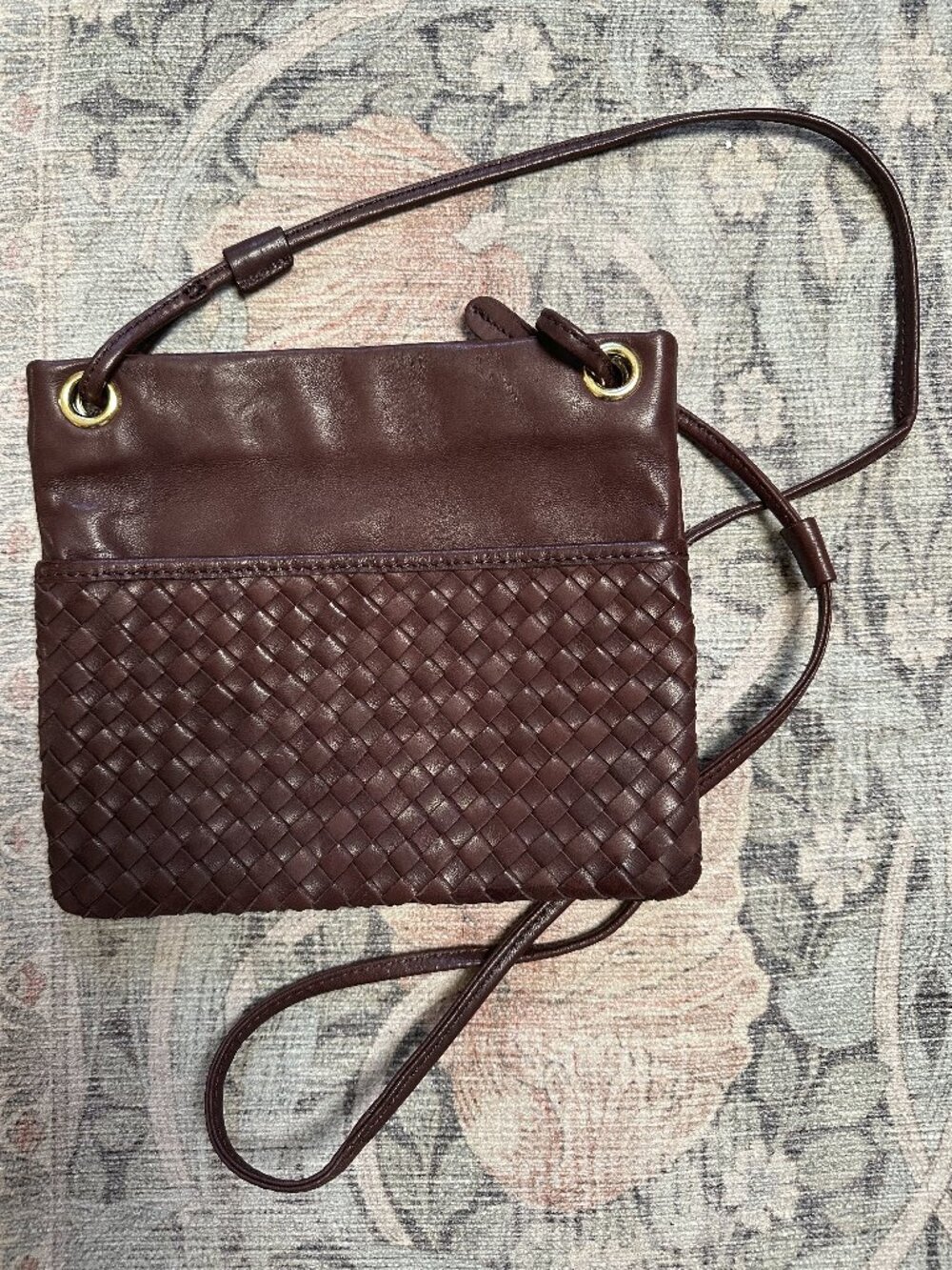 Margot New York Leather Crossbody Bag Womens Brown Slim Profile Travel Purse